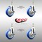 Service Caster 5 Inch 316SS Blue Polyurethane Swivel 3/8 Inch Threaded Stem Caster Set Brake SS316TS20S514-PPUB-BLUE-TLB-381615-4 - alternate 3